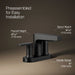KOHLER K-97031-4 Taut Centerset bathroom sink faucet, 1.2 gpm, matte black - view 3