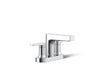 KOHLER K-97031-4 Taut Centerset bathroom sink faucet, 1.2 gpm, polished chrome