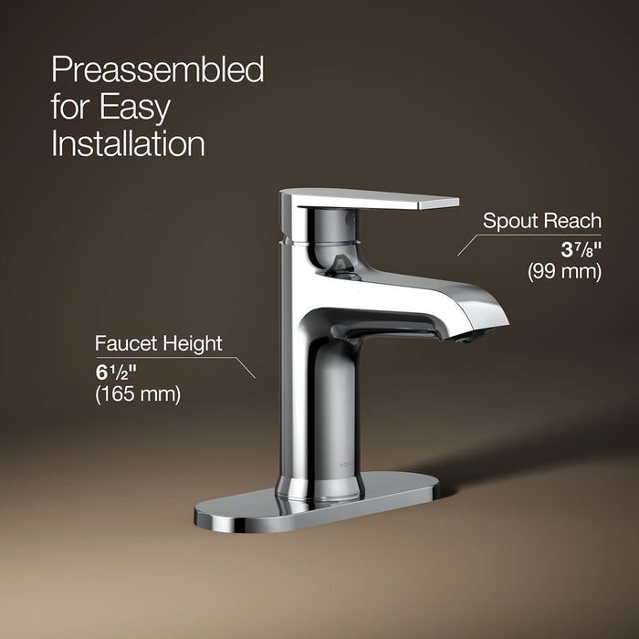 KOHLER K-97061-4 Hint Single-handle bathroom sink faucet, 1.2 gpm
