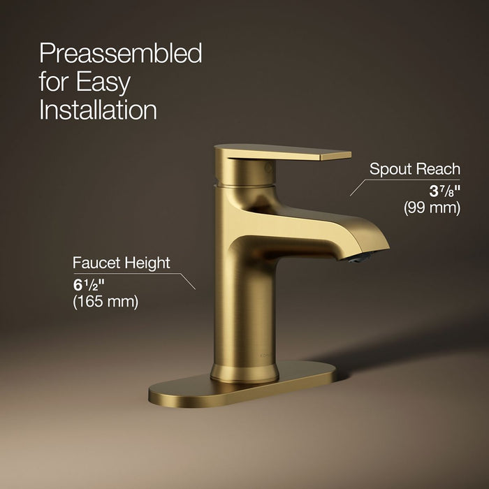 KOHLER K-97061-4 Hint Single-handle bathroom sink faucet, 1.2 gpm