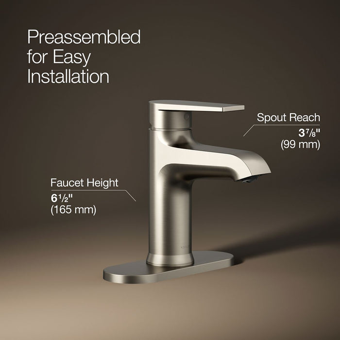 KOHLER K-97061-4 Hint Single-handle bathroom sink faucet, 1.2 gpm