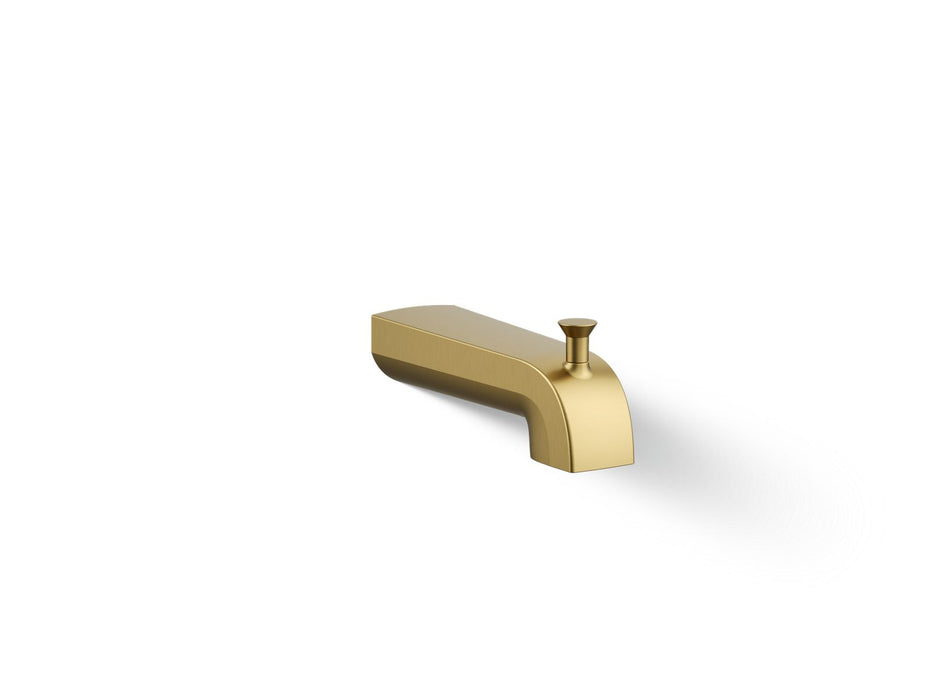 KOHLER K-97089 Pitch Wall-mount diverter bath spout, vibrant brushed moderne brass