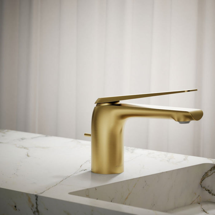 KOHLER K-97345-4N Avid Single-handle bathroom sink faucet, 0.5 gpm, vibrant brushed moderne brass - view 5