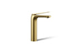 KOHLER K-97347-4 Avid Tall single-handle bathroom sink faucet, 1.2 gpm, vibrant brushed moderne brass