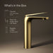 KOHLER K-97347-4 Avid Tall single-handle bathroom sink faucet, 1.2 gpm, vibrant brushed moderne brass - view 5