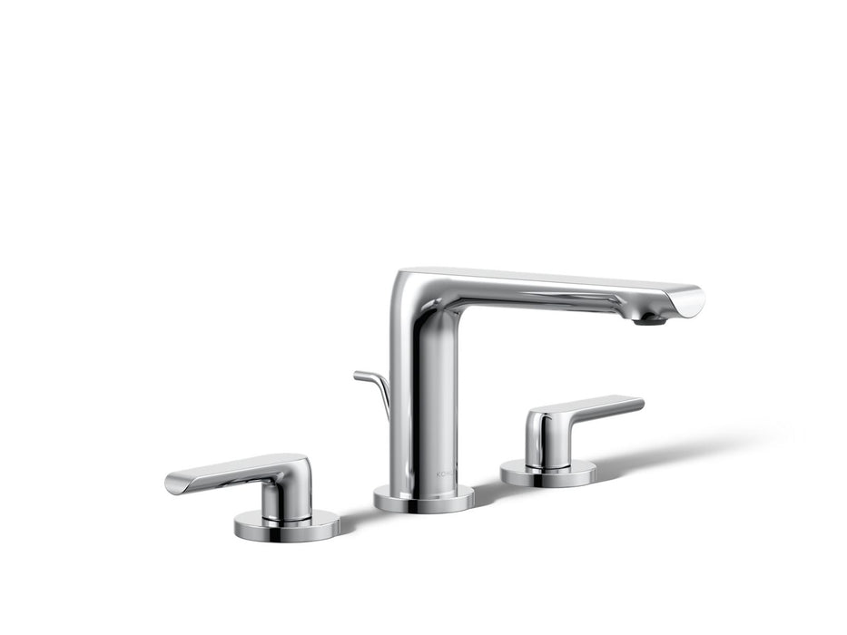 KOHLER K-97352-4 Avid Widespread bathroom sink faucet, 1.2 gpm, polished chrome