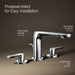 KOHLER K-97352-4 Avid Widespread bathroom sink faucet, 1.2 gpm, polished chrome - view 3