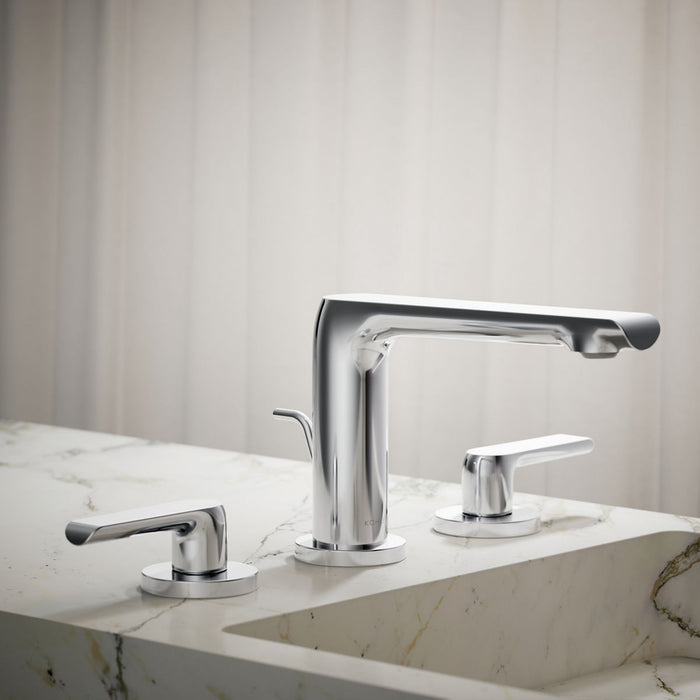 KOHLER K-97352-4 Avid Widespread bathroom sink faucet, 1.2 gpm, polished chrome - view 4