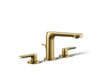 KOHLER K-97352-4 Avid Widespread bathroom sink faucet, 1.2 gpm, vibrant brushed moderne brass