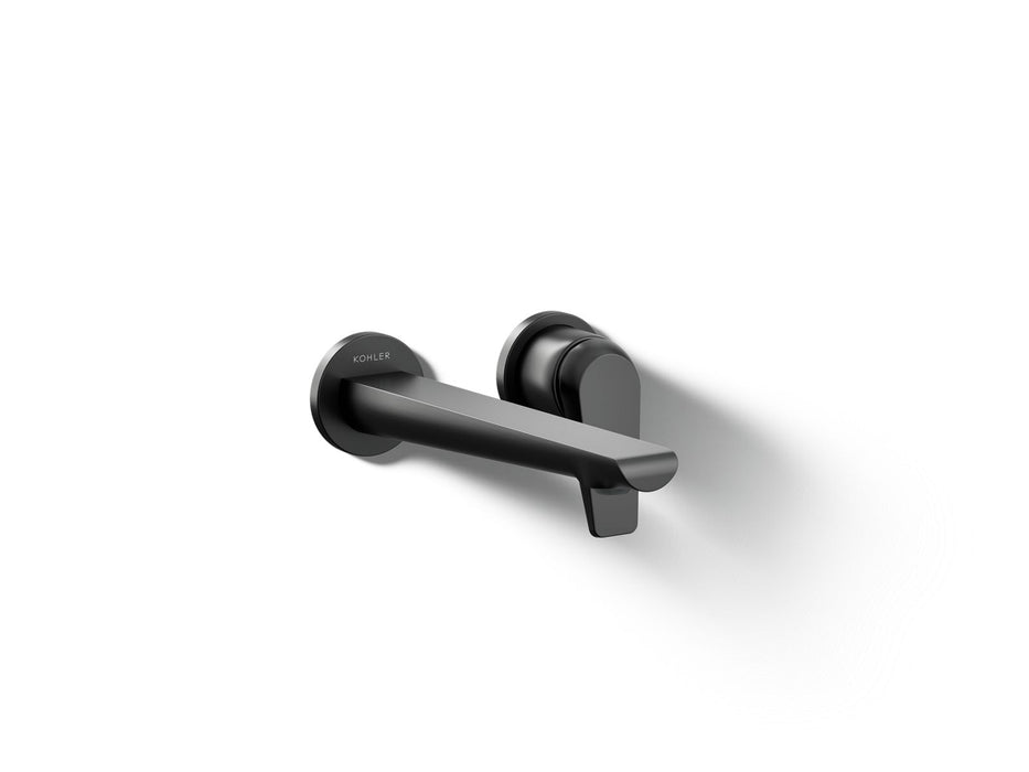 KOHLER K-97358-4 Avid Wall-mount bathroom sink faucet, 1.2 gpm, matte black