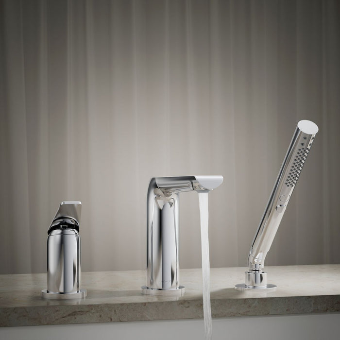 KOHLER K-97360-4 Avid Deck-mount bath faucet with handshower, polished chrome - view 4