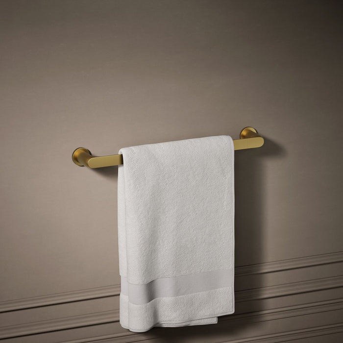 KOHLER K-97494 Avid 18" towel bar, vibrant brushed moderne brass - view 3