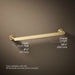 KOHLER K-97494 Avid 18" towel bar, vibrant brushed moderne brass - view 5