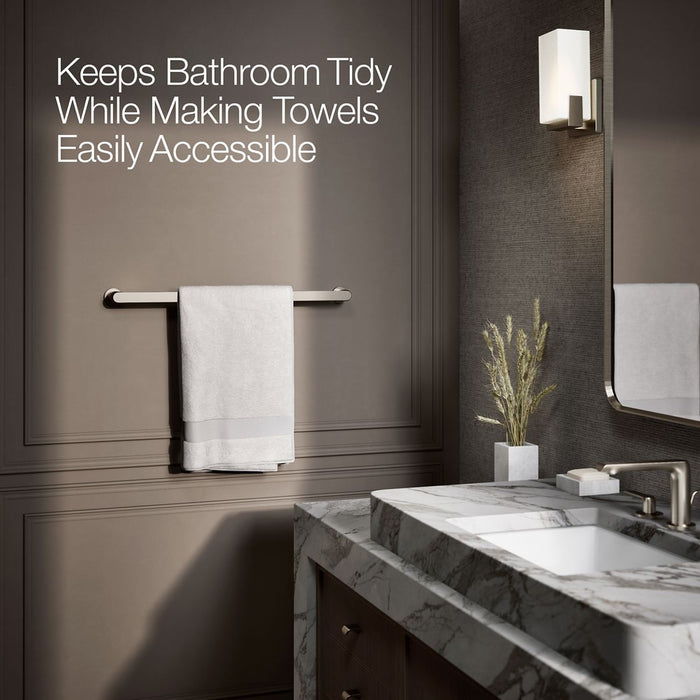 KOHLER K-97495 Avid 24" towel bar, vibrant brushed nickel - view 5
