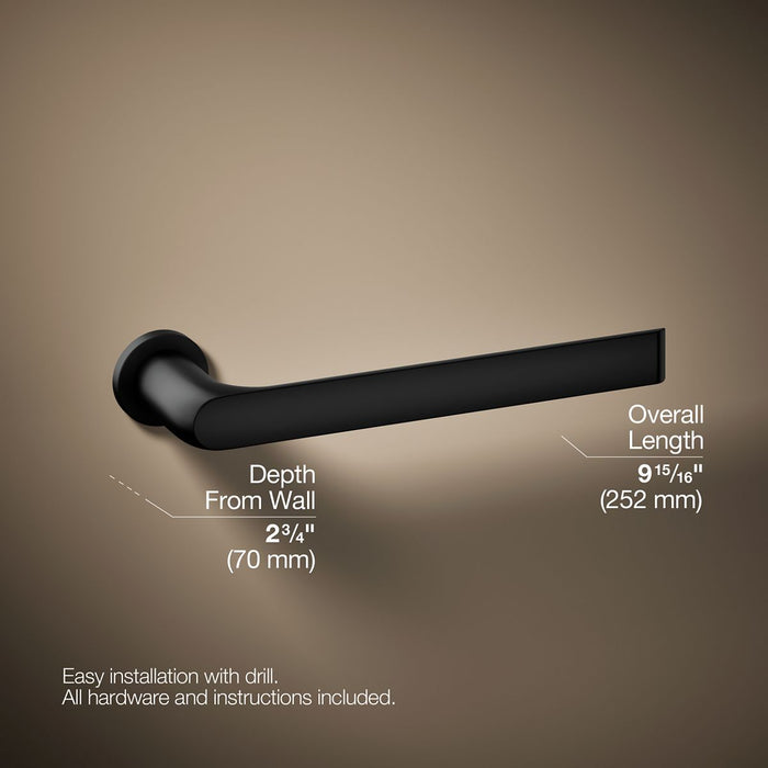 KOHLER K-97498 Avid Towel arm, matte black - view 5