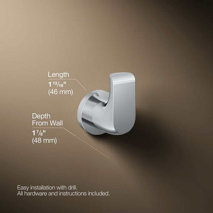 KOHLER K-97499 Avid Robe hook, polished chrome - view 4