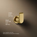 KOHLER K-97499 Avid Robe hook, vibrant brushed moderne brass - view 4