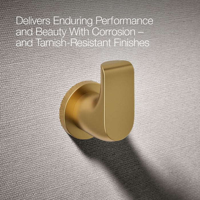 KOHLER K-97499 Avid Robe hook, vibrant brushed moderne brass - view 5