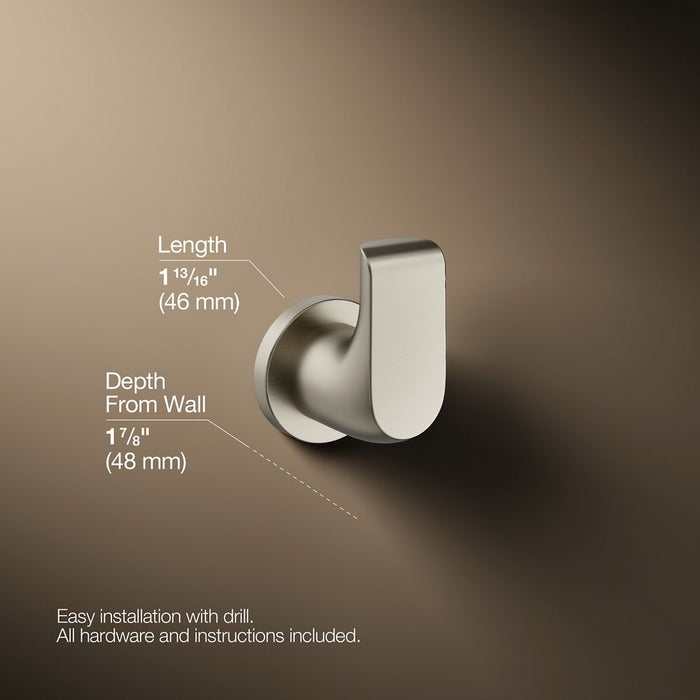 KOHLER K-97499 Avid Robe hook, vibrant brushed nickel - view 4