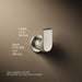 KOHLER K-97499 Avid Robe hook, vibrant brushed nickel - view 4