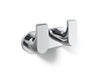 KOHLER K-97500 Avid Double robe hook, polished chrome