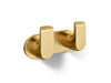 KOHLER K-97500 Avid Double robe hook, vibrant brushed moderne brass
