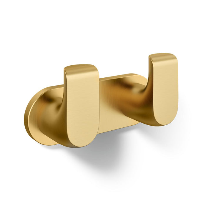 KOHLER K-97500 Avid Double robe hook, vibrant brushed moderne brass - view 3