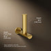 KOHLER K-97502 Avid Vertical toilet paper holder, vibrant brushed moderne brass - view 5