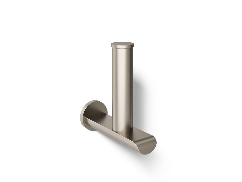 KOHLER K-97502 Avid Vertical toilet paper holder, vibrant brushed nickel