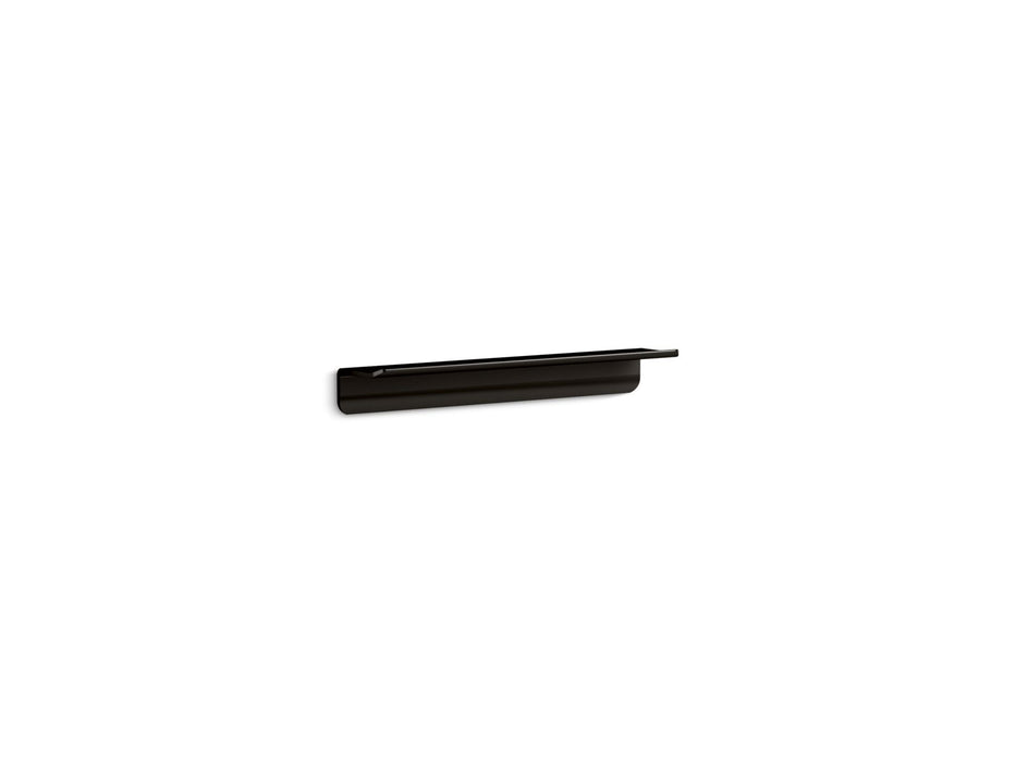 KOHLER K-97622 Choreograph 14" Floating Shower Shelf, Matte Black - 3/4 view of product
