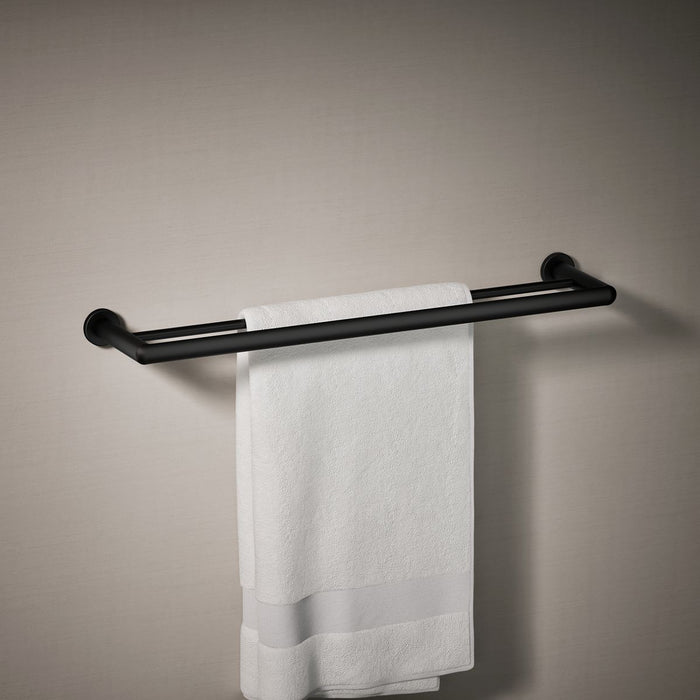 KOHLER K-97890 Kumin 24" double towel bar, matte black - view 3