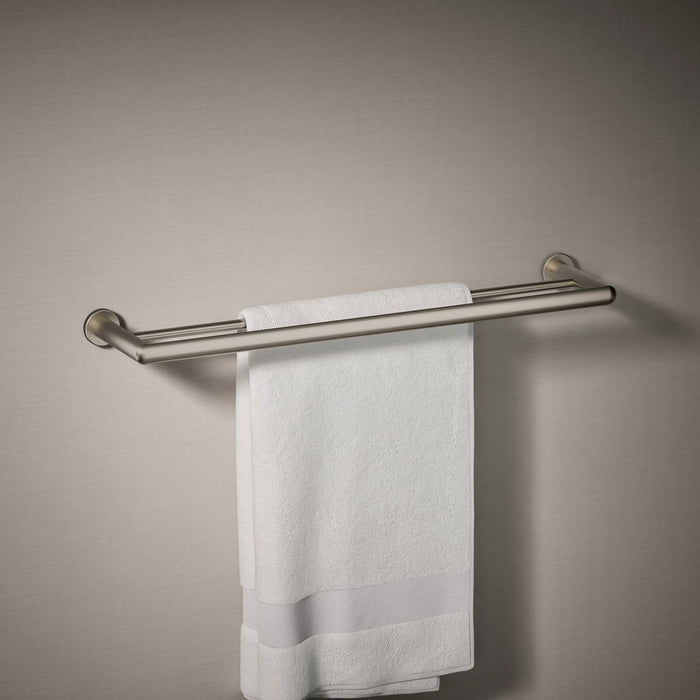 KOHLER K-97890 Kumin 24" double towel bar, vibrant brushed nickel - view 3