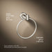 KOHLER K-97898 Kumin towel ring, vibrant brushed nickel - view 5