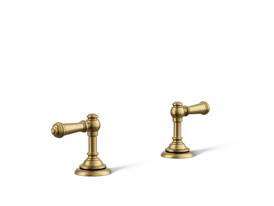 KOHLER K-98068-4 Artifacts Lever bathroom sink faucet handles, vibrant brushed moderne brass