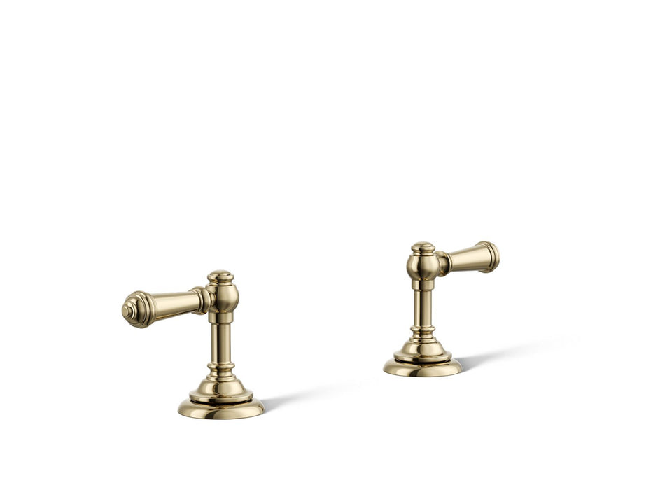 KOHLER K-98068-4 Artifacts Lever bathroom sink faucet handles, vibrant french gold