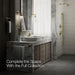 KOHLER K-98068-6 Artifacts T-handle bathroom sink faucet handles, vibrant french gold - view 4