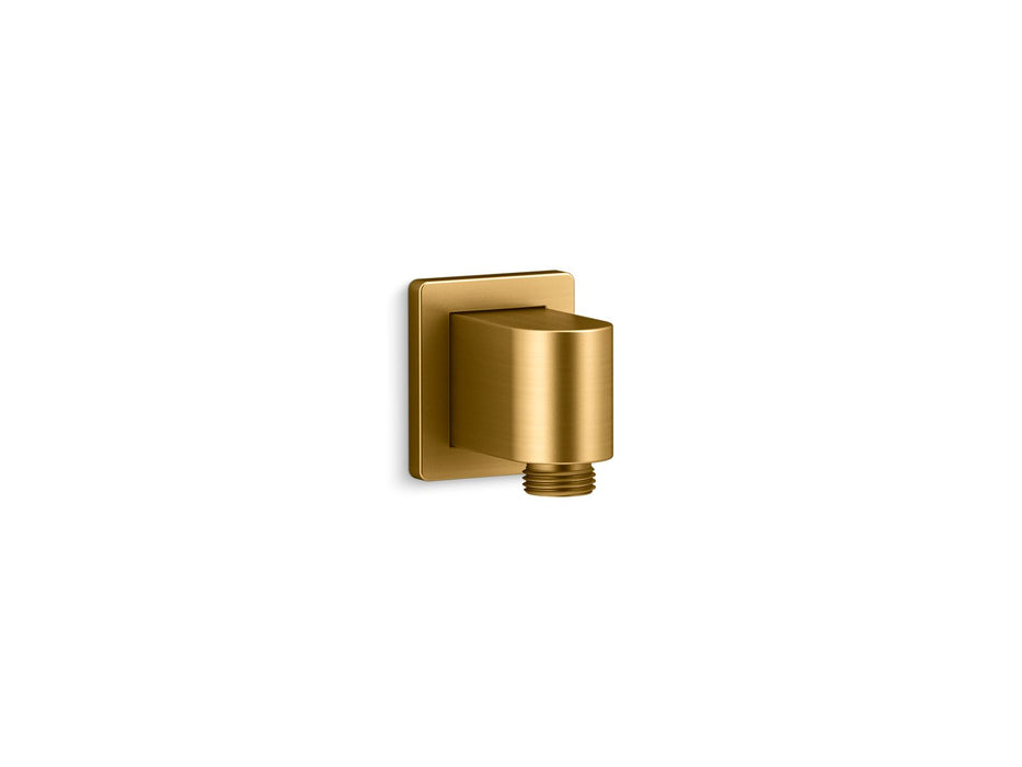 KOHLER K-98350 Awaken Wall-mount supply elbow, vibrant brushed moderne brass
