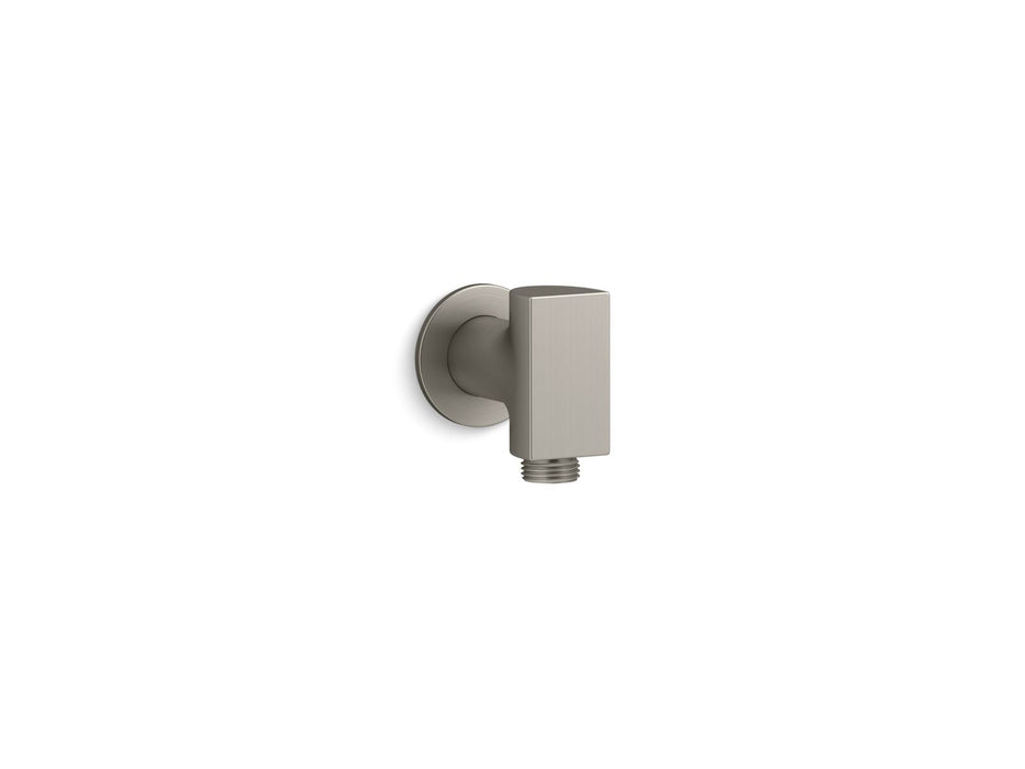 KOHLER K-98353 Exhale Wall-mount supply elbow with check valve, vibrant brushed nickel