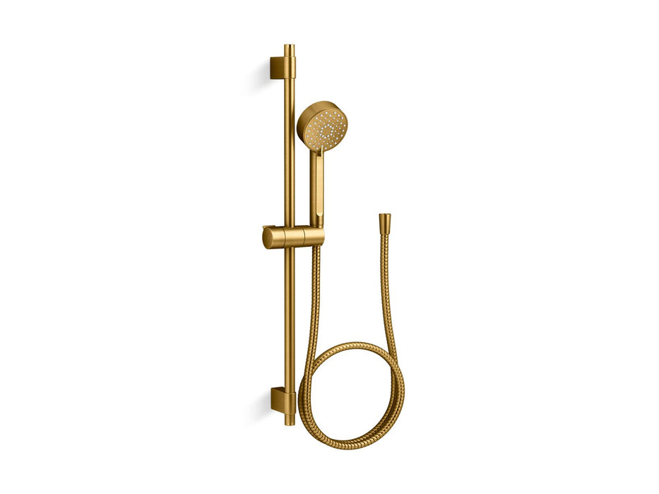 KOHLER K-98361-G Awaken G90 28" three-function handshower kit, 1.75 gpm, vibrant brushed moderne brass