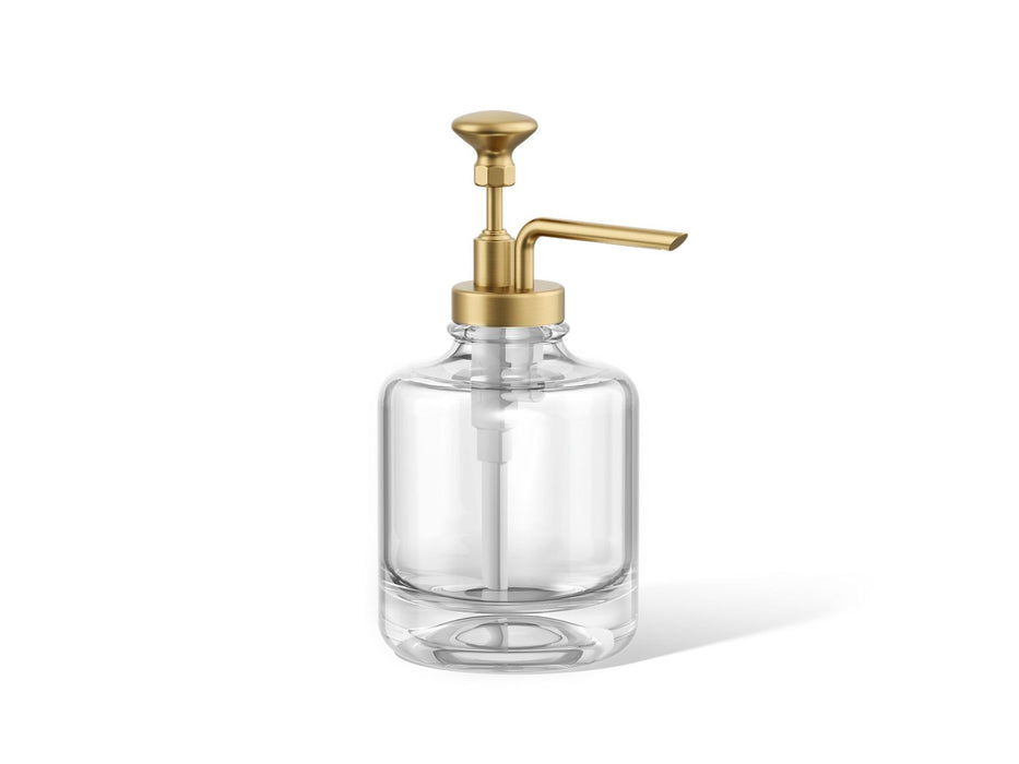KOHLER K-98630 Artifacts Soap dispenser, vibrant brushed moderne brass