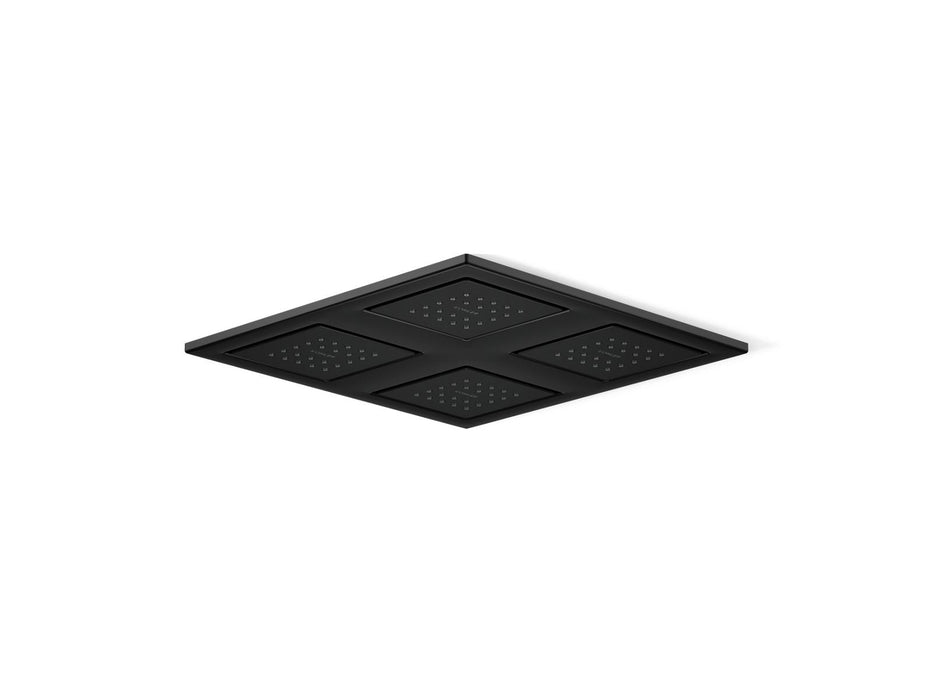KOHLER K-98740 WaterTile Rain Overhead Shower Panel with Four 22-nozzle Sprayheads, matte black