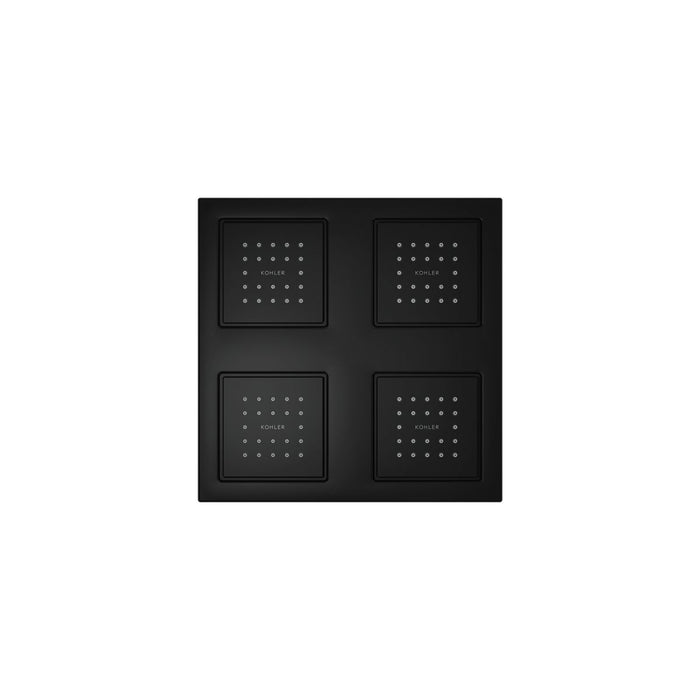 KOHLER K-98740 WaterTile Rain Overhead Shower Panel with Four 22-nozzle Sprayheads, matte black - view 3