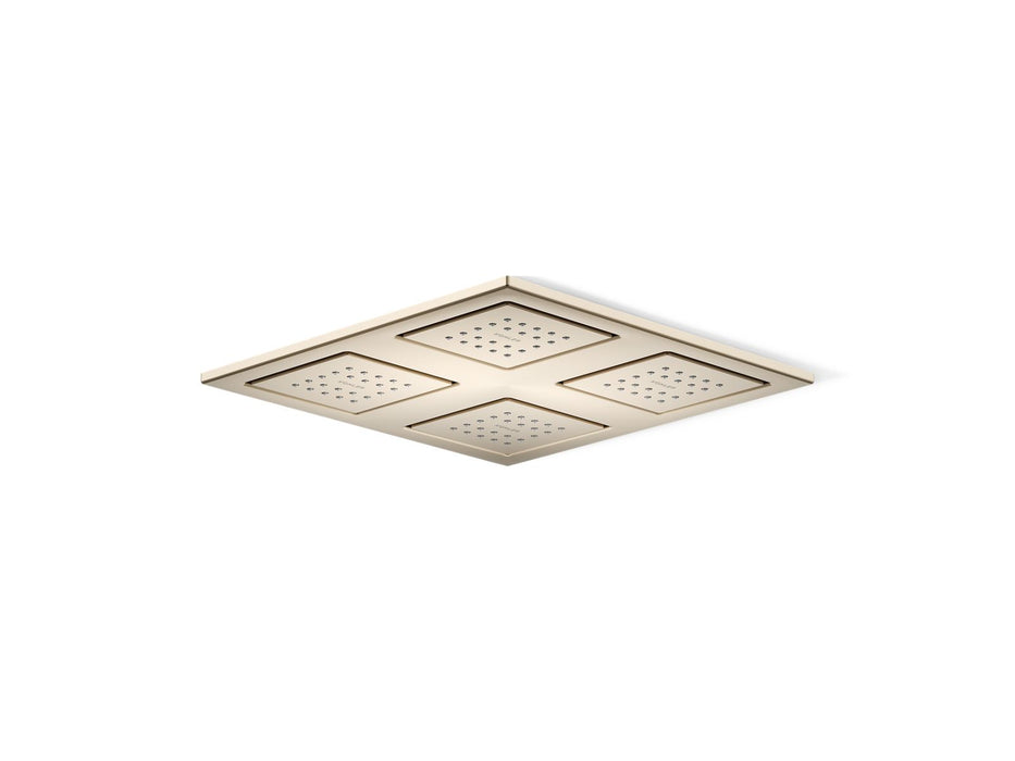 KOHLER K-98740 WaterTile Rain Overhead Shower Panel with Four 22-nozzle Sprayheads, vibrant brushed bronze