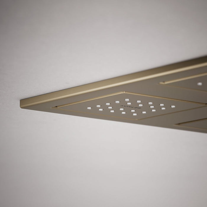 KOHLER K-98740 WaterTile Rain Overhead Shower Panel with Four 22-nozzle Sprayheads, vibrant brushed bronze - view 5