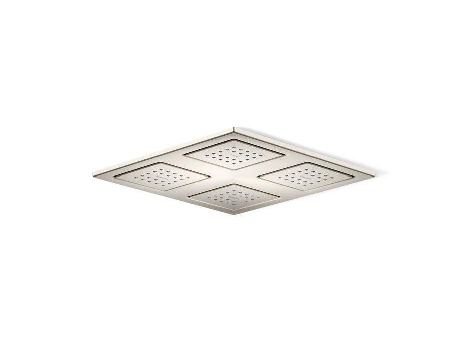 KOHLER K-98740 WaterTile Rain Overhead Shower Panel with Four 22-nozzle Sprayheads, vibrant brushed nickel