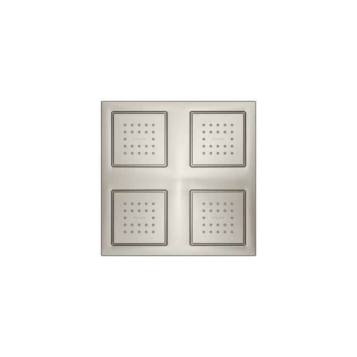 KOHLER K-98740 WaterTile Rain Overhead Shower Panel with Four 22-nozzle Sprayheads, vibrant polished nickel - view 4
