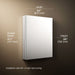 3/4 view of product with dimensions