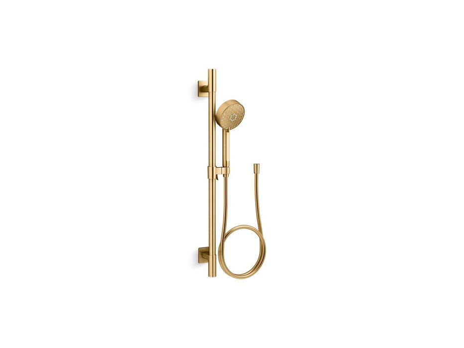 KOHLER K-99242-G Awaken G110 30" deluxe three-function handshower kit, 1.75 gpm, vibrant brushed moderne brass