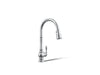 KOHLER K-99259 Artifacts Pull-down kitchen sink faucet with three-function sprayhead, polished chrome
