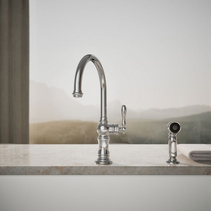 KOHLER K-99262 Artifacts Single-handle kitchen sink faucet with two-function sprayhead
